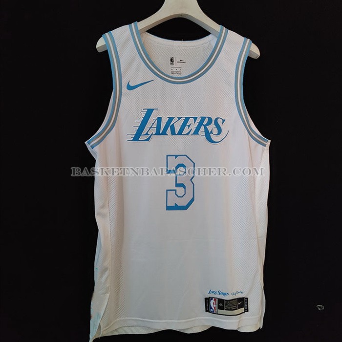 Maillot Los Angeles Lakers Anthony Davis NO 3 Ville Authentique 2020-21 Blanc